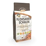 GOLDEN PEANUT Flohsamenschalen 1 kg, 95% Reinheit hohe Quellzahl, glutenfrei, ballaststoffreich, vegan, Naturprodukt