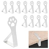 AOROPS Tischtuchklammern Edelstahl, 12 Stück Katzenkrallen Tischdeckenklammer, Flexibler Tischdeckenhalter Tischklammern Dicke Tischplatten Tischtuch Clip für Picknicks Partys Hochzeiten Silbe