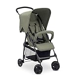 hauck Buggy Sport, Ultra Leicht - nur 5,9 kg, für Kinder bis 15 kg, Klein Zusammenklappbar, Reisebuggy mit Liegefunktion, Extra Großer Korb bis 3 kg (Olive)