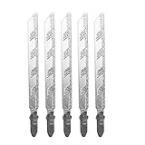 Peukerty Stichsägeblatt-Set, 101 mm, T-Klingen, diamantbeschichtet, für Mauerwerk, Granit, Fliesen, Schneidezubehör, 5 Stück