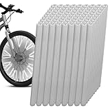 ZUPAPJO 72 Stück Speichenreflektoren Fahrrad, Graue Speichenreflektoren, 360° Rundum Sichtbarkeit Fahrrad Reflektoren Speichen, Geeignet für Nachtfahrten und alle Fahrradtypen, Einfach zu Montieren