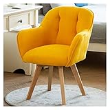 Stilvoller Drehsessel aus grünem Samt, moderner Esszimmerstuhl mit stabilen Holzbeinen, ideal für kleine Räume, Club, Lounge, Gäste, schicker Freizeitstuhl