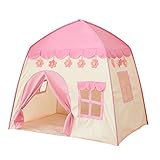 Prinzessin Spielzelt Kinderzimmer für Drinnen Outdoor Sicherheit Ungiftig Gefrorener Prinzessin-Krone-Zauberstab 130 * 100 * 130 Großes