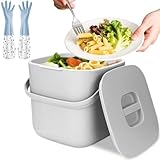 ZUSUZU Biomülleimer Küche,Biomülleimer Komposteimer,Kleiner Mülleimer mit Deckel,Komposteimer für Alltäglichen Biomüll Behälter,Geruchsdicht,Herausnehmbarer Inneneinsatz,Leicht zu Reinigen