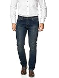 BARBONS Herren Jeans - Regular-Fit Stretch - Hochwertige Straight Jeans Herren Hose - Business Anzug Freizeit 01-Navy 36W / 32L