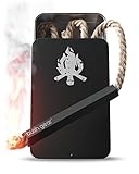 Bush Gear Outdoor Zunder-Set in Aluminiumdose inkl. 2x Zunder für Feuerstahl - Feuerstarter Set - Survival Camping Kit - Feuerstein für jedes Wetter - 60 Minuten Brenndauer pro Docht (Ohne Feuerstahl)