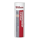 Wilson Badminton-Ball, Championship Shuttlecocks, 3-er Dose, 78 Grains, Weiß, Kunststoff/Naturkork, WRT6040WH78