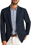 PJ PAUL JONES Sakkos für Herren Elegante Tweed Sakko Woll Anzugjacken Business Regular Fit XL Navy blau