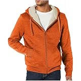 Softshelljacke Herren - Lässige Herrenjacke Im Kapuzenstil Mit Fleece Gefüttert Mit Reißverschluss Und Taschen Leichter Bequemer Und Warmer Mantel (Rot L)
