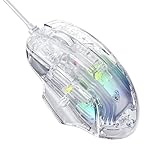 AULA S80 7200DPI 7 Tasten RGB Transparent Optische Gaming Maus