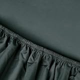 Kayori Kai Spannbettlaken 100% Baumwolle Antrazit 160x200-210 cm, Matratzenhöhe bis 35cm, Bügelfrei Pflegeleicht