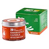Campingkerzen | geruchlose Kerzen mit langsamer Verbrennung | Brenndauer 20-30 Stunden, vielseitige Ausrüstung für den Außenbereich – Notbeleuchtung Sturm oder Katastrophe