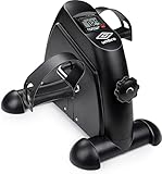 Umbro Mini Bike - Arm- und Beintrainer - Pedaltrainer - Einstellbarer Widerstand - LCD-Display - Misst Distanz, Hübe und Kalorien - Heimtrainer Fahrrad - Schwarz, 42x35x32cm