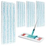 4 Ersatz-Wischbezüge für Leifheit Profi XL Micro Duo/Cotton Plus, Bodenwischer Ersatzbezug für leifheit Profi XL, Flecken schnell entfernen, Effiziente Mikrofaser Ersatzbezug für alle Böden