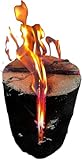 6x Buri Schwedenfeuer mit 25cm Höhe und 17-24cm Durchmesser I Schwedenfackel für Outdoor-Spaß bis zu 2 Stunden I Finnenfackel für Lagerfeuerromantik und als Outdoor Kochstellen Baumfackel Gartenfackel