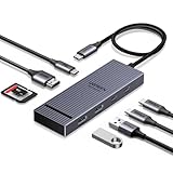 UGREEN Revodok Pro 108 10Gbps USB C Hub, USB C Adapter mit HDMI 4K@60Hz, Docking Station mit USB 3.2 10Gbps, SD/TF Kartenleser, PD 100W Kompatibel mit MacBook, Surface, iPad Pro und mehr