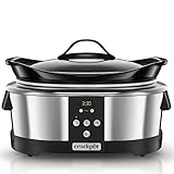 Crockpot, elektronischer Schongarer | 5,7 l (5–6 Personen) | programmierbar mit digitalem 20-Stunden-Timer | Edelstahl [SCCPBPP605]