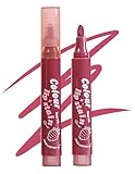 Jutqut Matte Lip Stain Marker, Langanhaltender Lippenkonturenstift, Wasserfest Tattoo Lipliner, No-Transfer & Natürlicher Lip Tint Marker, Permanent Lipliner Pencil, Hochpigmentierter Liggloss #05