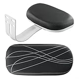 Honseadek Fahrradsattel aus Edelstahl, mit Rückenstütze und Griff, langlebiges Mountainbike für Beifahrersitz, für Familienradfahren, passend für Standard (schwarz SKU)