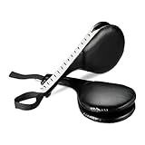 Relaxdays Taekwondo Handpratzen 2er Set, Doppelschlagpolster, Kick Pad, Kampfsport, H x B x T: 51 x 18,5 x 8 cm, schwarz