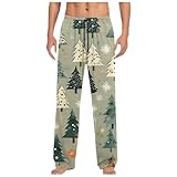DBMZV Weihnachten Jogginghose Herren Baumwolle Trainingshose Lang Sporthose Klassische Freizeithose Sweathose mit Taschen und Seitenstreifen Weihnachtselfe Kostüm(Light Grün,XXL)