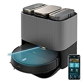 Cecotec Saugroboter Selbstentleerung und rotierende Wischmopps Conga 13090 Spin Revolution Home&Wash Essential. 7000Pa, Lasertech, Silikonbürste, Seitenbürste, APP, Bluetooth, WiFi 2,4 GHz, 5 GHz