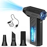 Elektrische Staubgebläse, 4-Gang Electric Air Duster 130000 U/min, Typ-C Wiederaufladbare Luftgebläse, Cordless Air Duster, Mini-Gebläse für PC, Laptop, Elektronik, Tastatur, Sofa, Auto