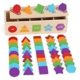 KMTJT Montessori Spielzeug | Farbsortierung & Stapeln Passende Lernsortierspielzeug für Kleinkinder von 1-3 Jahren | Lernspielzeug als Geschenk für 2 jährige Jungen und Mädchen