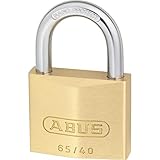 ABUS Vorhängeschloss Messing 65/40 - 4er Set, gleichschließend - Kellerschloss, Spindschloss u. v. m.- Messing-Schlosskörper - gehärteter Stahlbügel - ABUS-Sicherheitslevel 5