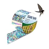 halercay 1 Rolle 80m x 2,4cm Reflektierendes Vogelabwehr-Band, Taubenabwehr für Balkon Garten Obstbäume, Vogelscheuche gegen Raben Krähen, Flatterband zum Schutz von Pflanzen Blüten