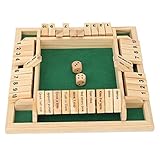 Emoshayoga Brettwürfelspiel, Shut The Box Würfelspiel Freizeit für Klassenzimmer für die Familie