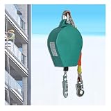 Einziehbare Sicherheitsleine, Absturzsicherung mit Doppelverriegelung, Stahlhaken & Luftfahrtkabel, 150 kg/7 m, Fallschutzausrüstung für Bau und Industrie