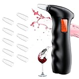 aiMaKE Alkoholtester, Alkoholtester Polizeigenau, Hochpräziser Promillemessgerät mit 10 Mundstücken, Professioneller Alkoholmessgerät für Privaten Gebrauch zu Hause