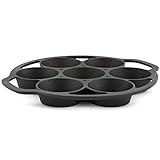 BBQ-Toro Gusseisen Muffinform für 7 Muffins | Gussform für Cupcakes | bereits eingebrannt, thermoresistent | Muffinbackformen, Muffinbackblech, Muffinbleche, Muffinbackform, Muffinformen