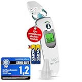 Herz Hüter® Fieberthermometer, 3-in-1 Thermometer, Stirn- und Ohrthermometer, für Säuglinge, Kinder & Erwachsene, ausgezeichnete Genauigkeit und Sicherheit, TÜV-zertifiziertes Medizinprodukt