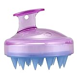SHAPOKY 1 Stück Silikon-Massagebürste, Kopfhaut-Massagebürste, Kamm, Haarwaschkamm, Dusche, Badebürste, Requisiten, Violett