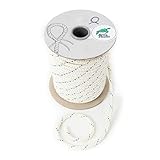 HonuNautic Ankerleine 30 m | 6mm Durchmesser | weiß mit blauem Kennfaden | 660 kg Bruchlast | Polyester auf Spule | Boot Yacht Schiff Festmacher Tau Tauwerk