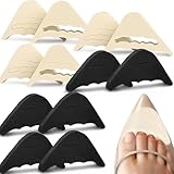 AFCJLTO 6 Paar Schuhfüller Schuhpads Zehen Einlegesohlen Vorfuß/Zehen Einlegesohlen Schmerzlinderung Polster für zu große Schuhe (Schwarz & Fleischfarbig)