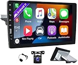 [2G+32G] Android 11 Autoradio mit Wireless Carplay/Android Auto Doppel DIN Radio mit Navi 9 Zoll Bildschirm Bluetooth Freisprecheinrichtung GPS WiFi FM/RDS Radio Rückfahrkamera