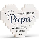 Greatabox Geschenk für Papa zum Weihnachten, Geburtstagsgeschenk für Papa von Tochter, Sohn, Geschenke für Vater zum Geburtstag, Valentinstag, herzförmiges Plakette-Dekoration