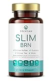 SOLVISAN SLIM BRN - schnell & einfach - Natürliches hochdosiertes Koffein aus Grünem Tee, Grünem Kaffee, Guarana, Ingwer und Mate - 90 Kapseln