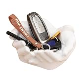 Poludatly Schlüsselablage in Handform, Doppelhandform, Handschale, Skulptur, Kunstharz, Schlüsselschale, Geschnitzte Schlüssel, Aufbewahrung, Schmuckschale für den Eingangsbereich