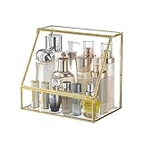 YUEHUA Make-up-Organizer, Glas, Make-up-Halter, Badezimmer, Arbeitsplatte, Kosmetik-Organizer für Lippenstifte, Hautpflege, Toner, Aufbewahrung