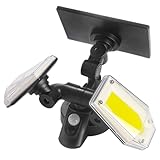 Hemobllo 1Stk Solar-Wandleuchte Schottlicht Solarschuppenlicht LED-Außenleuchten Light Sensation Hoflampe LED Flutlicht طاقه شمسيه sonnenenergie Körper Induktionslampe Flurlampe Abs Black