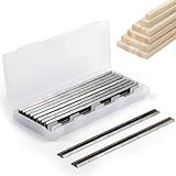 10 Stück Hobelmesser Set,Hobelmesser 82mm,82 X 5,5 X 1,2mm Elektrohobel Hss Klinge,Professional Holz Ersatzmesser Wendeklingen Für Holzbearbeitungsmaschinen,Maklta-Hobel,Bosch