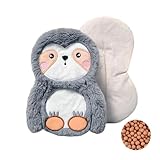 Wärmekissen Mikrowelle, Wärmflasche für Mikrowelle, Wärmekissen Kinder, Baby Mini Wärmflasche Faultier Kleine Tier Süß Für Damen zur Bauch Nacken kinder wärmflasche