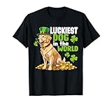 Glücklichster Hund der Welt St. Patricks Pawtricks Day Dogs T-Shirt