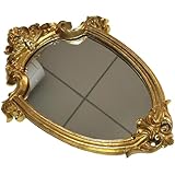 TOYANDONA Geprägter Vintage Wandspiegel 23x30cm Nordischer Dekorativer Hängespiegel aus Glas Wandspiegel für Schlafzimmer Wohnzimmer und Eingangsbereich