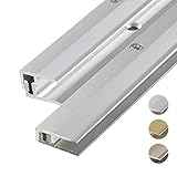 HORI® Bodenprofil Übergangsprofil I Aluminium-Bodenleiste in Silber, Champagne und Edelstahl I passend für Vinyl, Laminat, Parkett I Abschlussprofil Bodenbelagstärke: 4-9 mm I Edelstahl Silber Alu