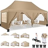 COBIZI Faltpavillon 3X6m Wasserdicht Stabil Pavillon 3x6m, Partyzelt Faltbar Anti-UV mit 6 Seitenwänden, Gartenpavillon für Hochzeiten, Freien, Garten, Party